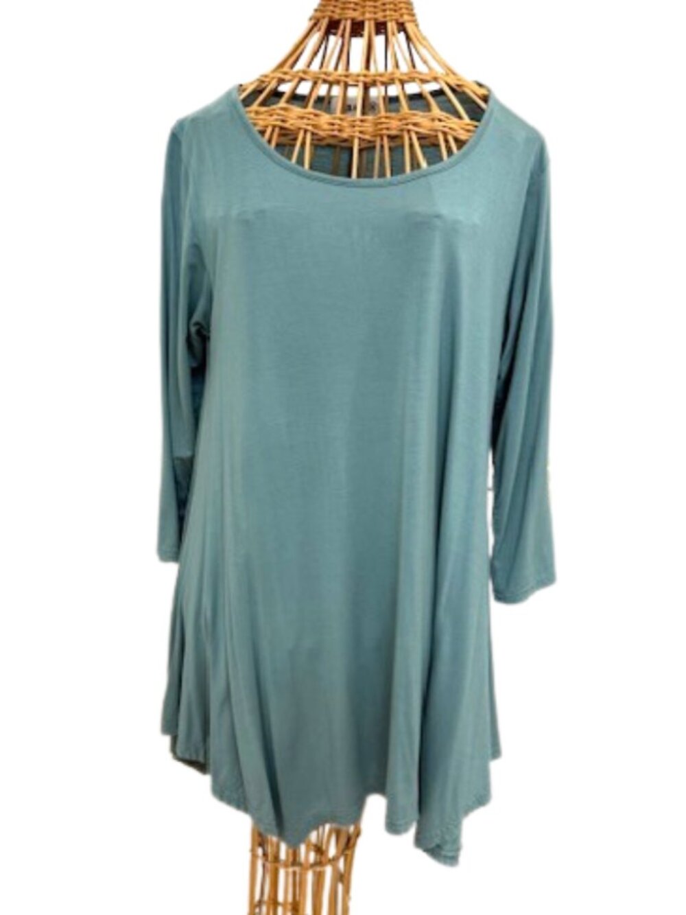 Larace foam green flowy three quarter length sleeve tunic top